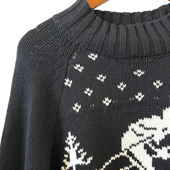 Chaps NEW Men's Skier Sweater In Black & White Size XXL - Picture 3 of 15